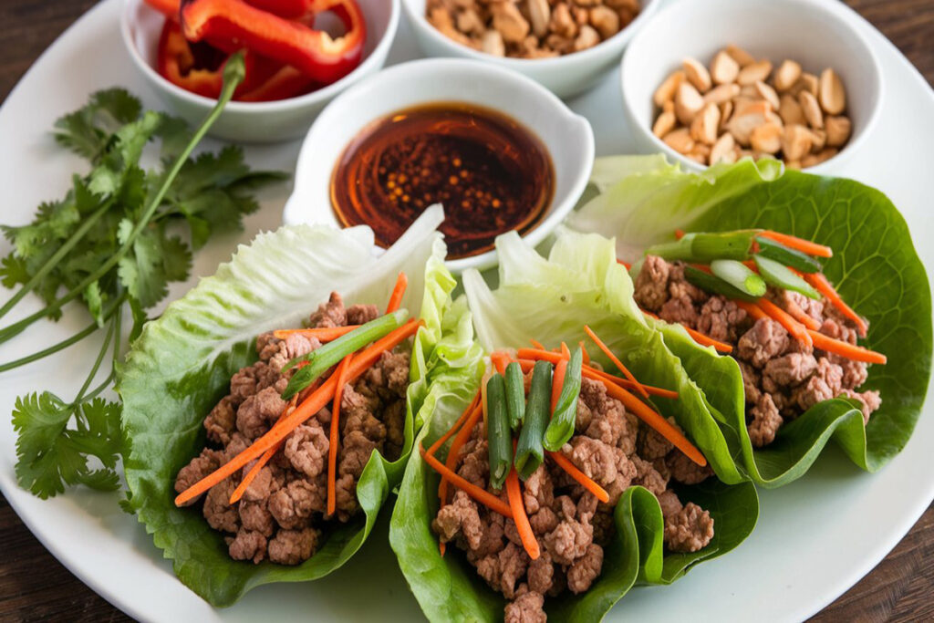 What to serve lettuce wraps with?