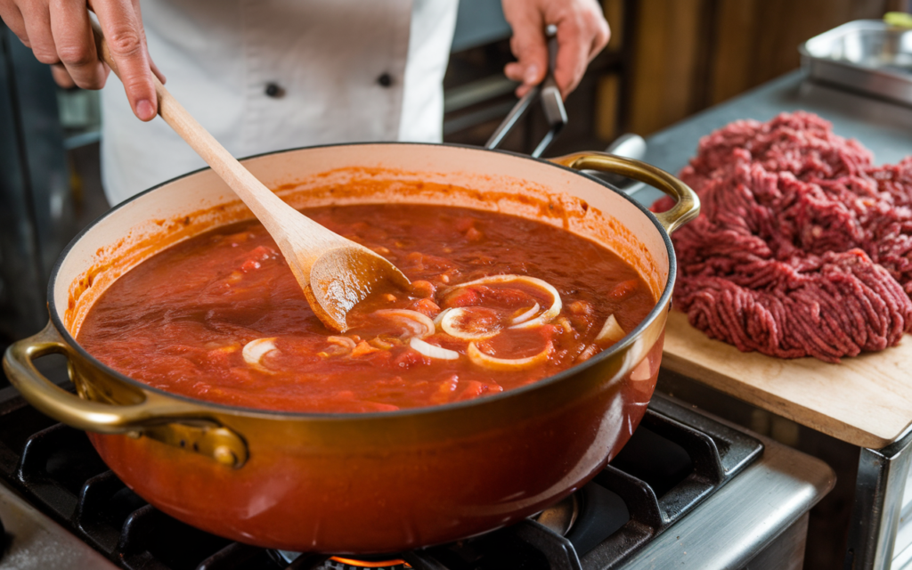 a sauce recipe calls for 4 pounds of ground beef