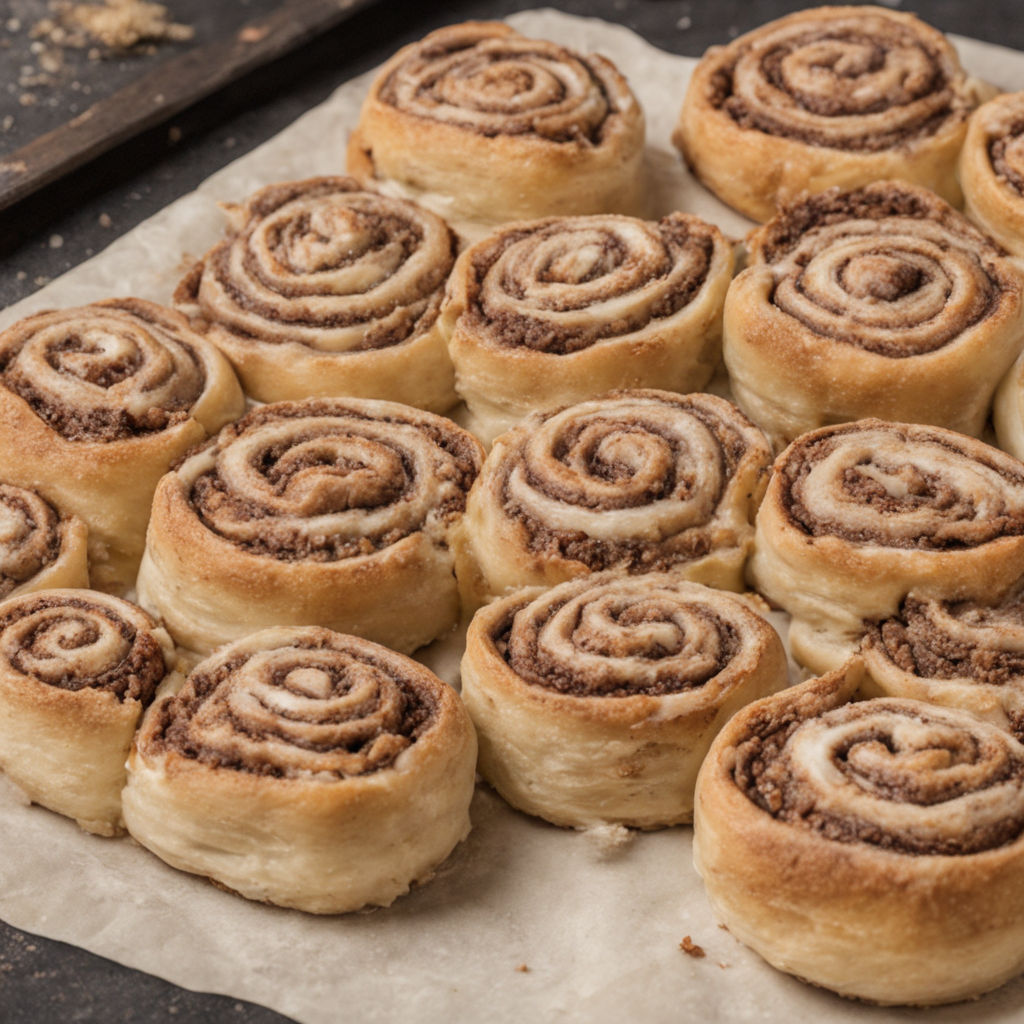 Unrisen sourdough cinnamon rolls in a baking pan, illustrating common rising issues.