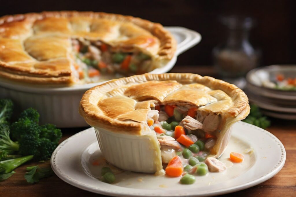 What is chicken pot pie filling made of?